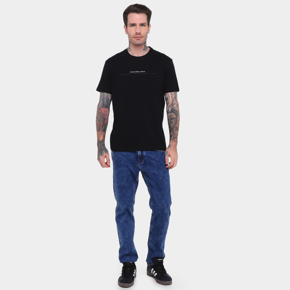 Camiseta Calvin Klein Logo Masculina - Tam: M - 3