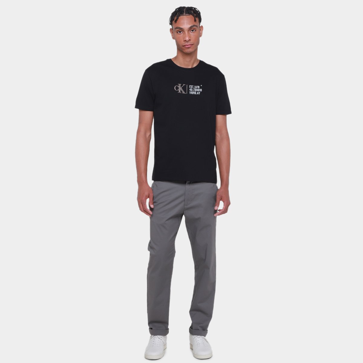 Camiseta Calvin Klein Logo NY Masculina - Tam: M - 3