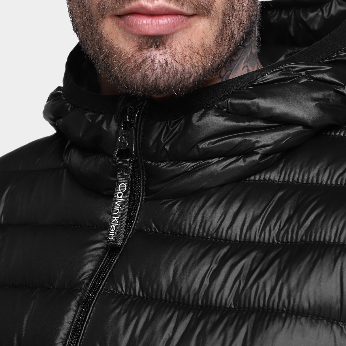 Jaqueta C/ Capuz Calvin Klein Matelassê Masculina - Tam: P - 2