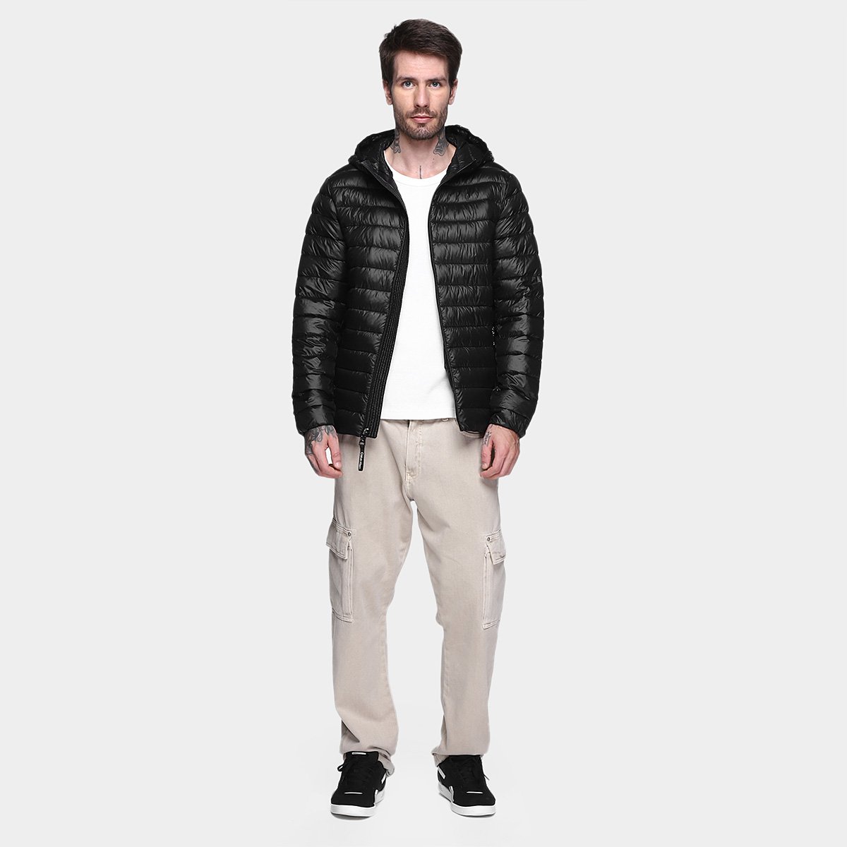 Jaqueta C/ Capuz Calvin Klein Matelassê Masculina - Tam: P - 3