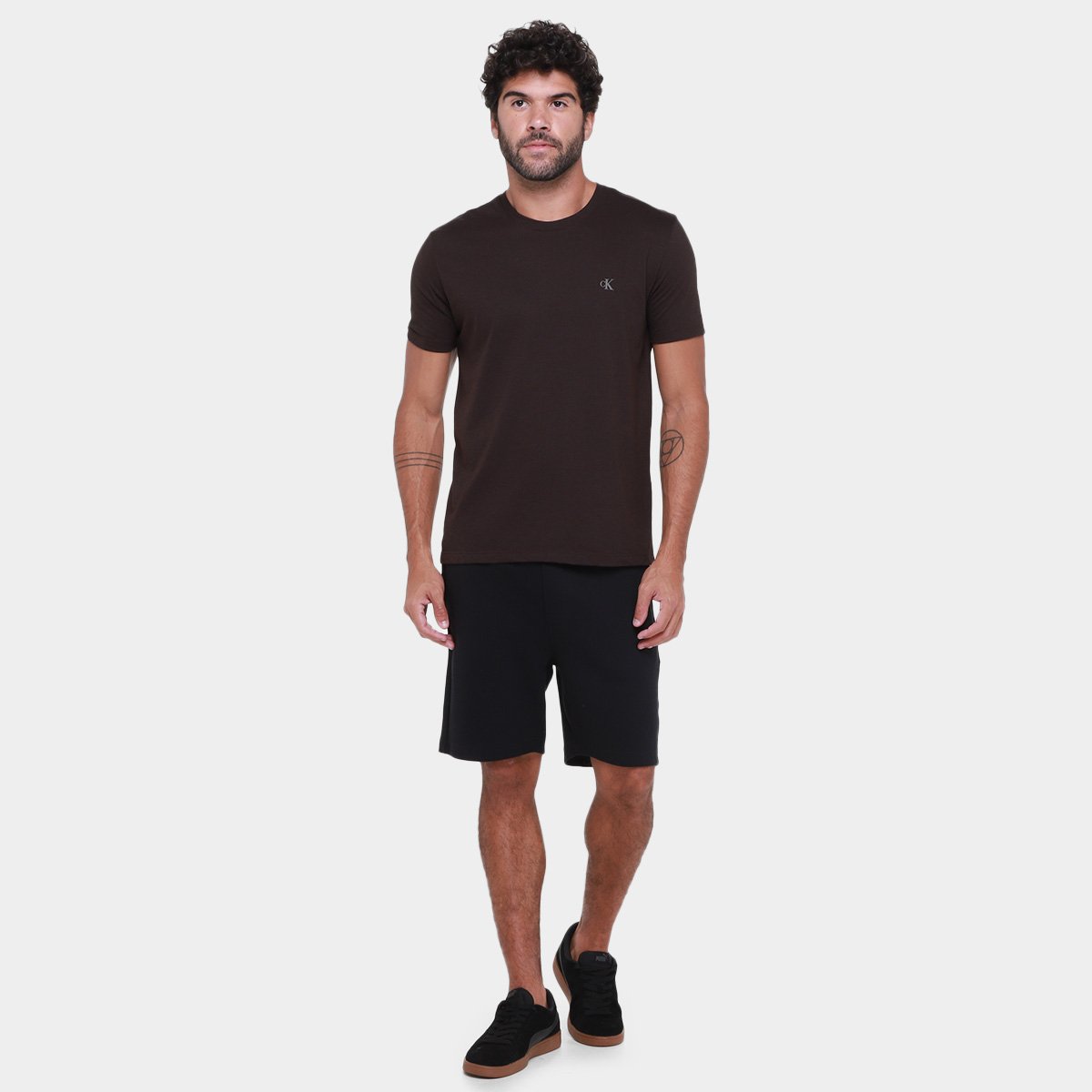 Bermuda Calvin Klein Suedine Soft Lounge Masculina - Tam: M - 3