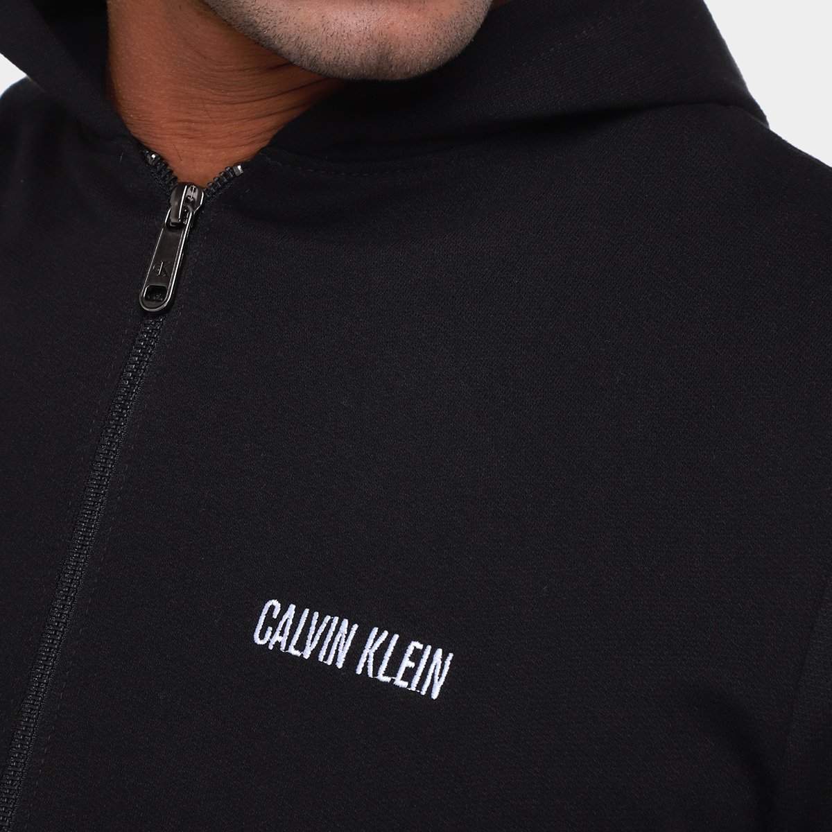 Jaqueta Moletom Calvin Klein Intense Texture Capuz Masculina - Tam: M - 2