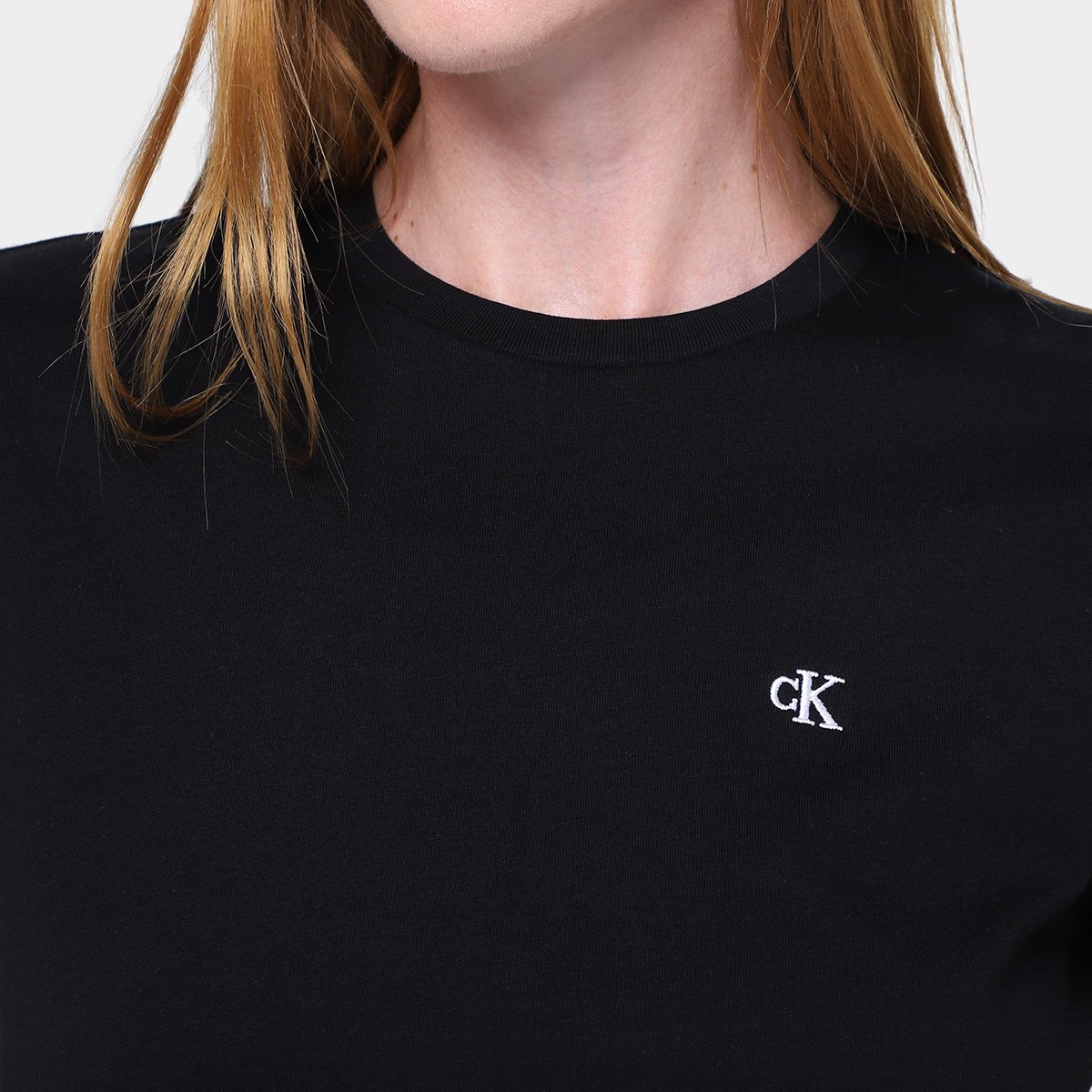 Camiseta Calvin Klein Logo Bordado Feminina - Tam: M - 2