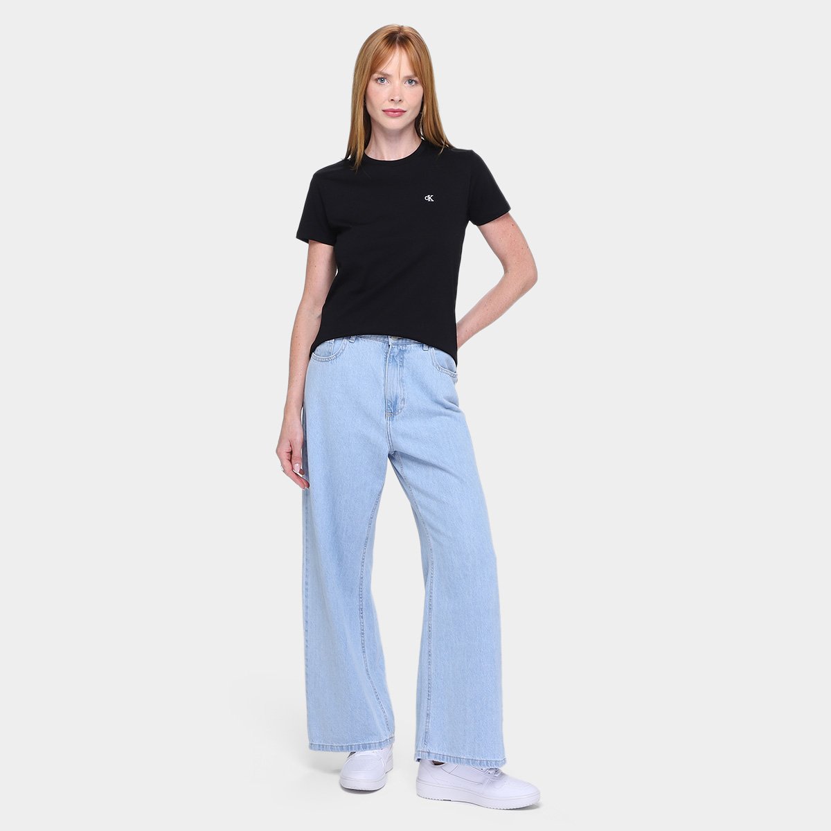 Camiseta Calvin Klein Logo Bordado Feminina - Tam: M - 3