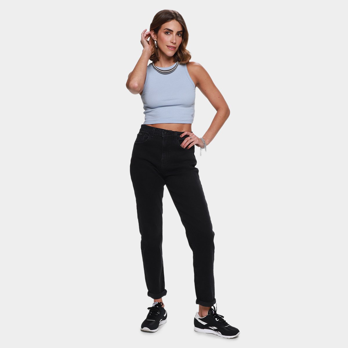 Calça Jeans Calvin Klein Mom 5 Pockets Feminina - Tam: 46 - 4