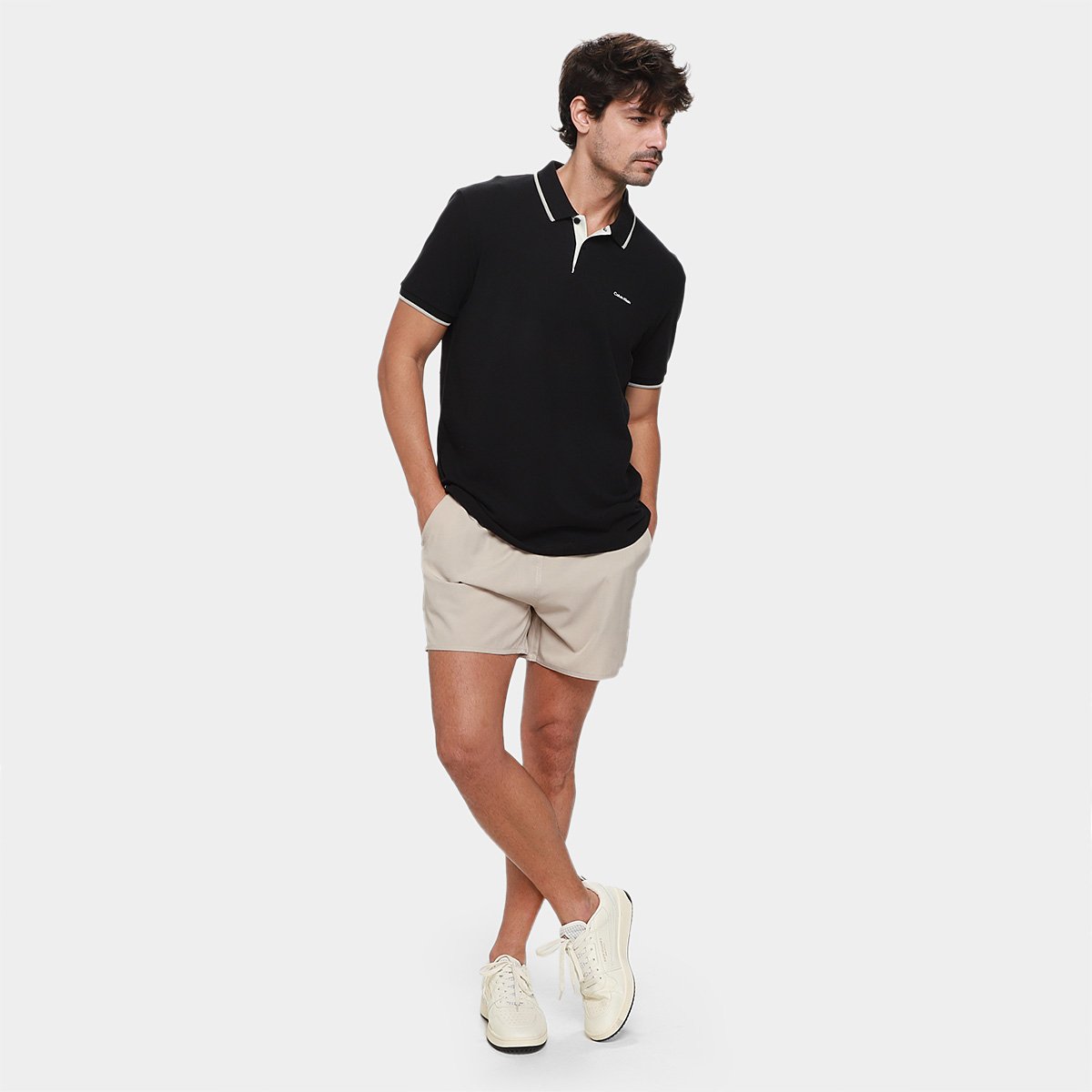 Camisa Polo Calvin Klein Casual Masculina - Tam: P - 4
