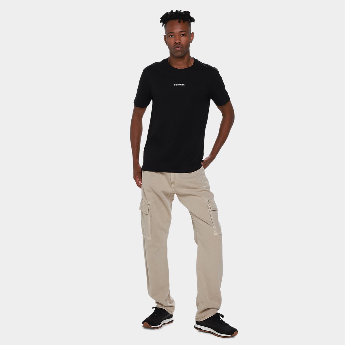 Camiseta Calvin Klein Logo Masculino - Tam: P - 3