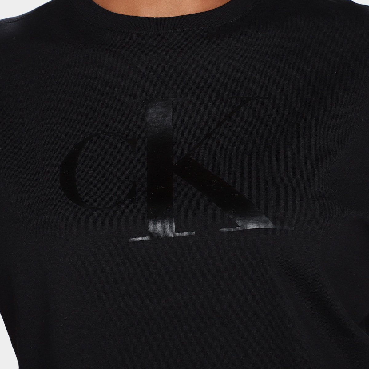 Camiseta Cropped Calvin Klein Casual Feminina - Tam: GG - 2