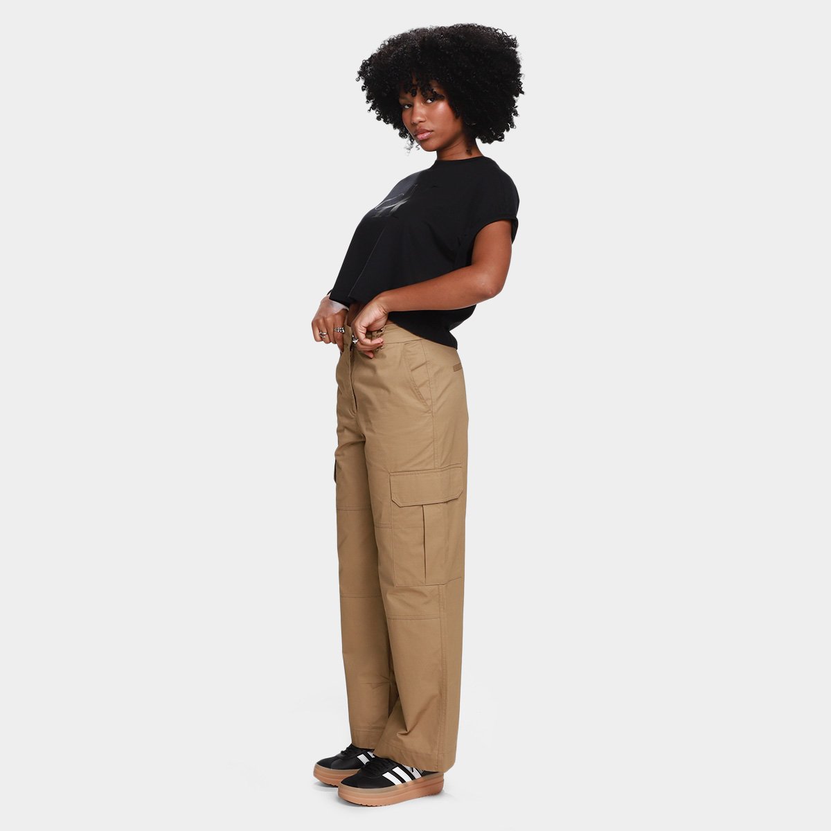 Camiseta Cropped Calvin Klein Casual Feminina - Tam: GG - 3