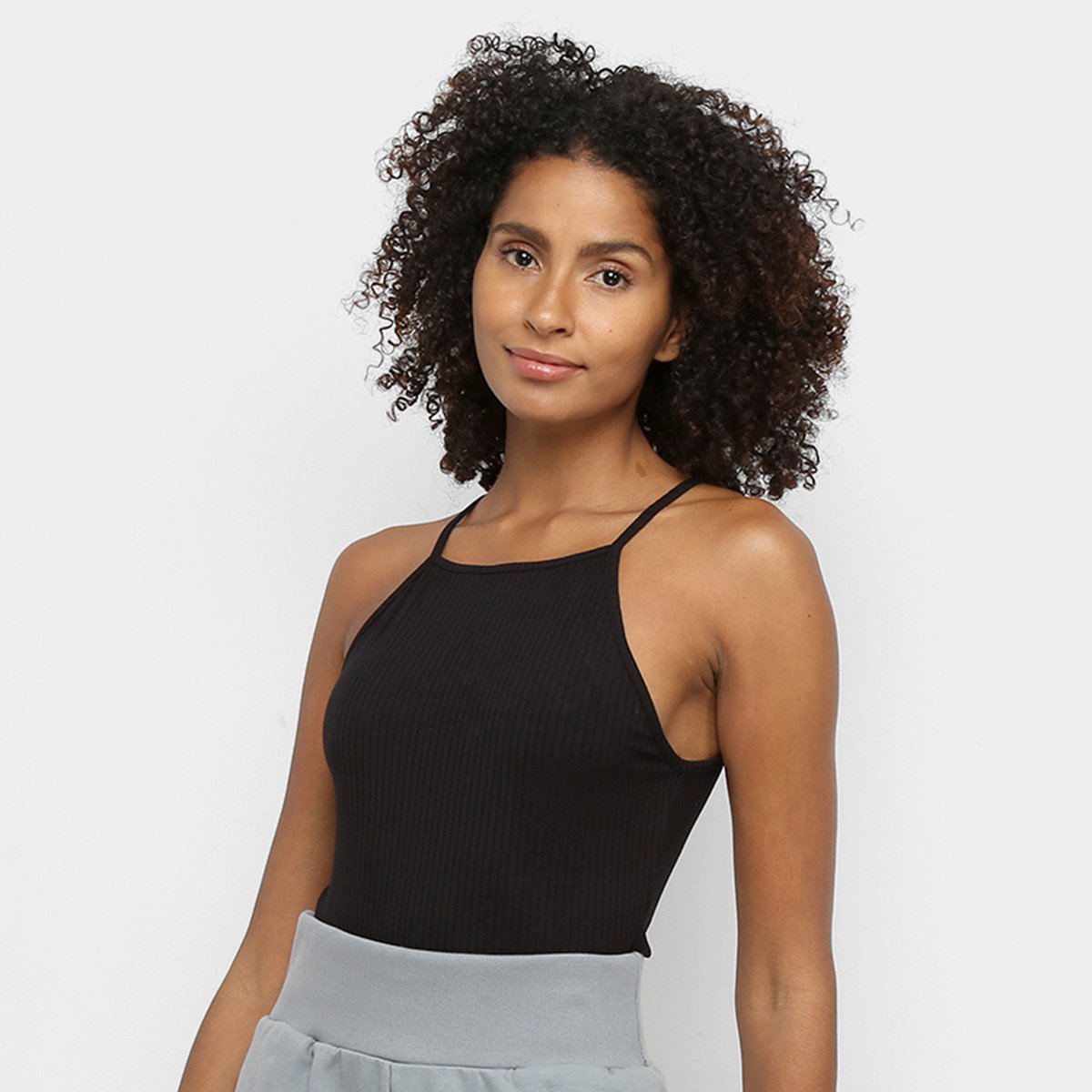 Blusa Colcci Fitness Alcinha Canelada Feminina