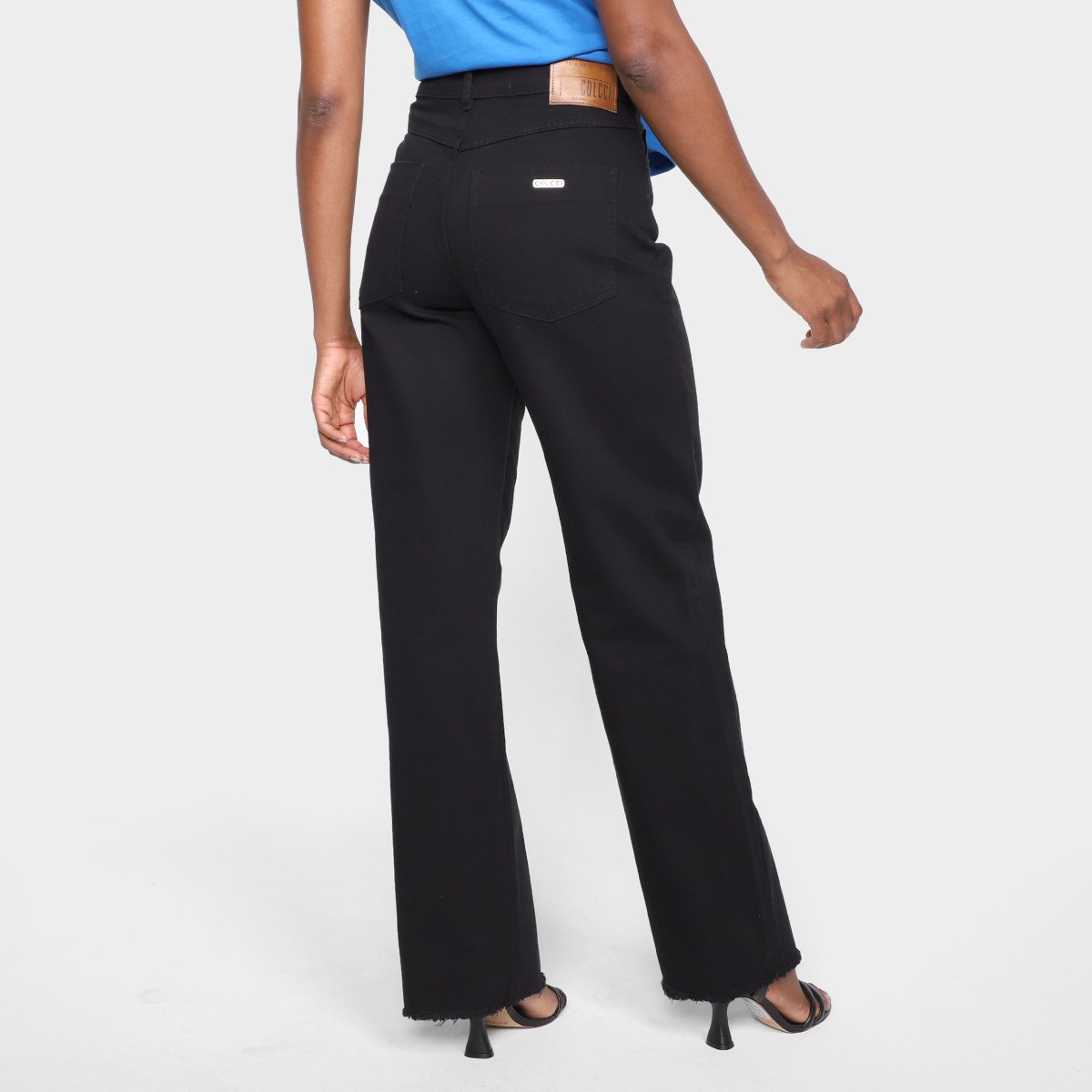 Calça Wide Leg Colcci Juliette Cintura Alta Feminina - Tam: 44 - 2