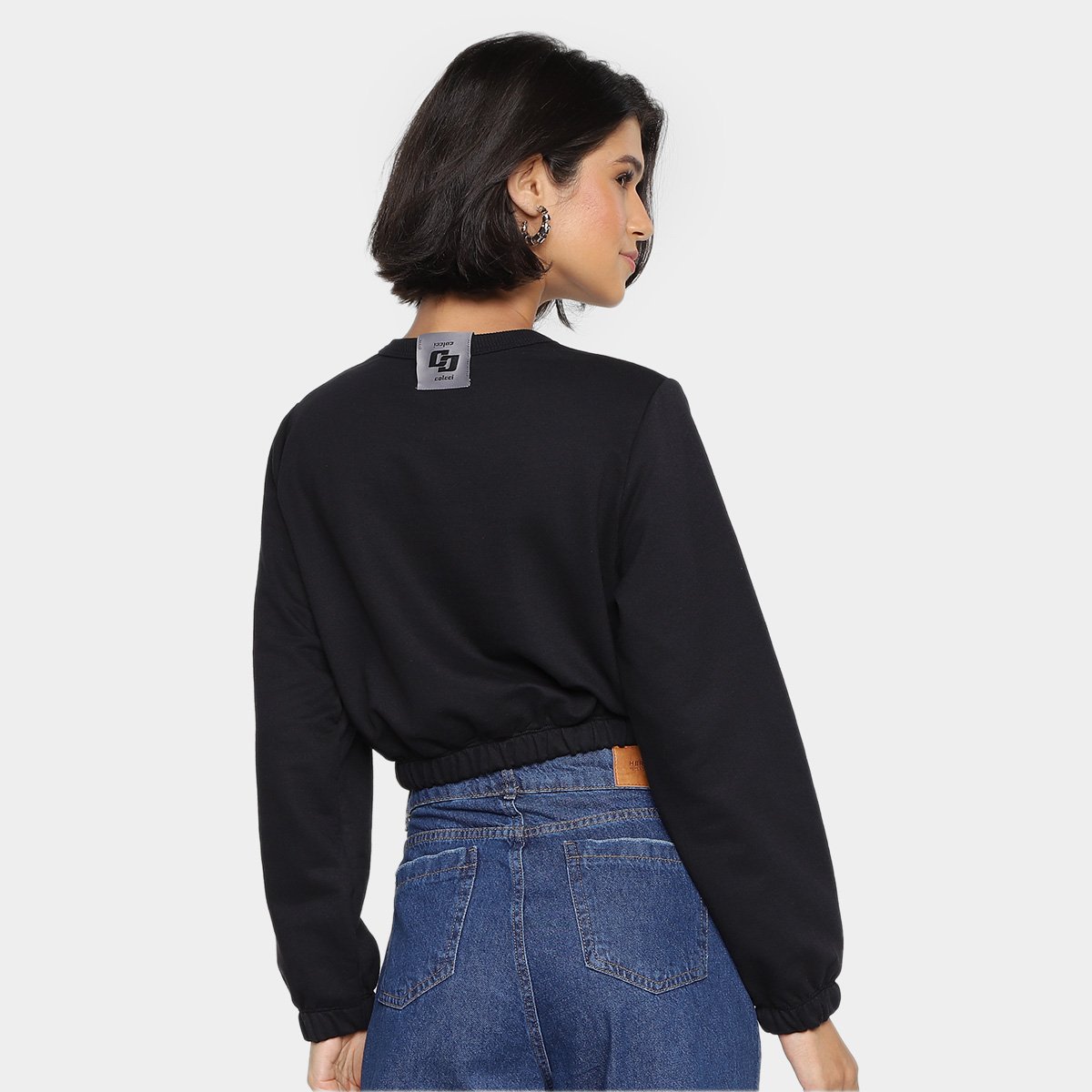Blusa Moletom Cropped Colcci Casual Feminina - Tam: G - 1