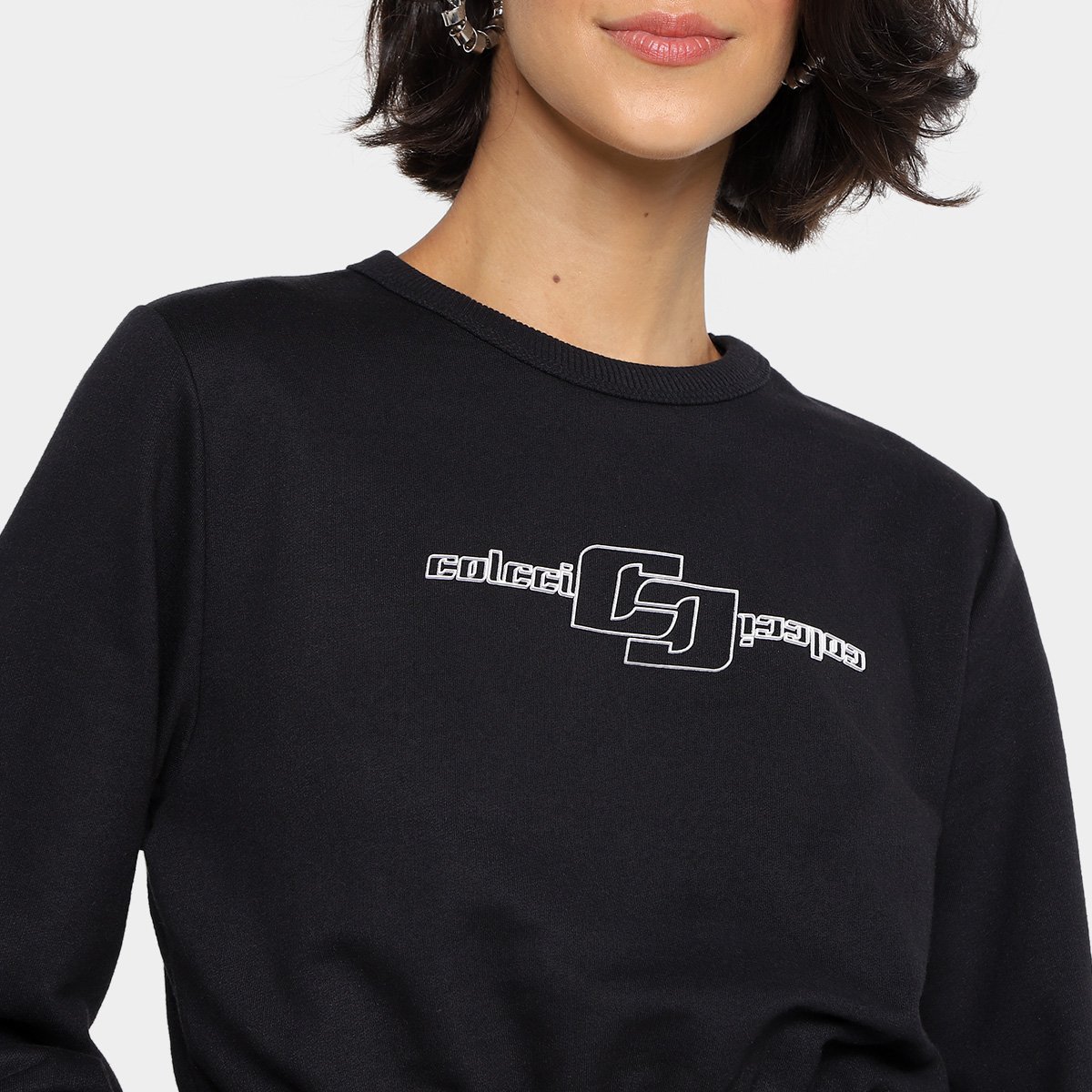 Blusa Moletom Cropped Colcci Casual Feminina - Tam: G - 2