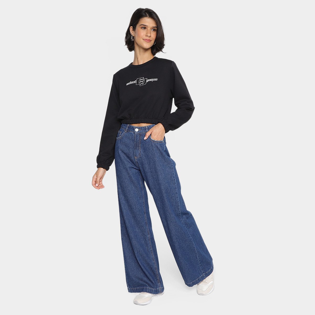 Blusa Moletom Cropped Colcci Casual Feminina - Tam: G - 3
