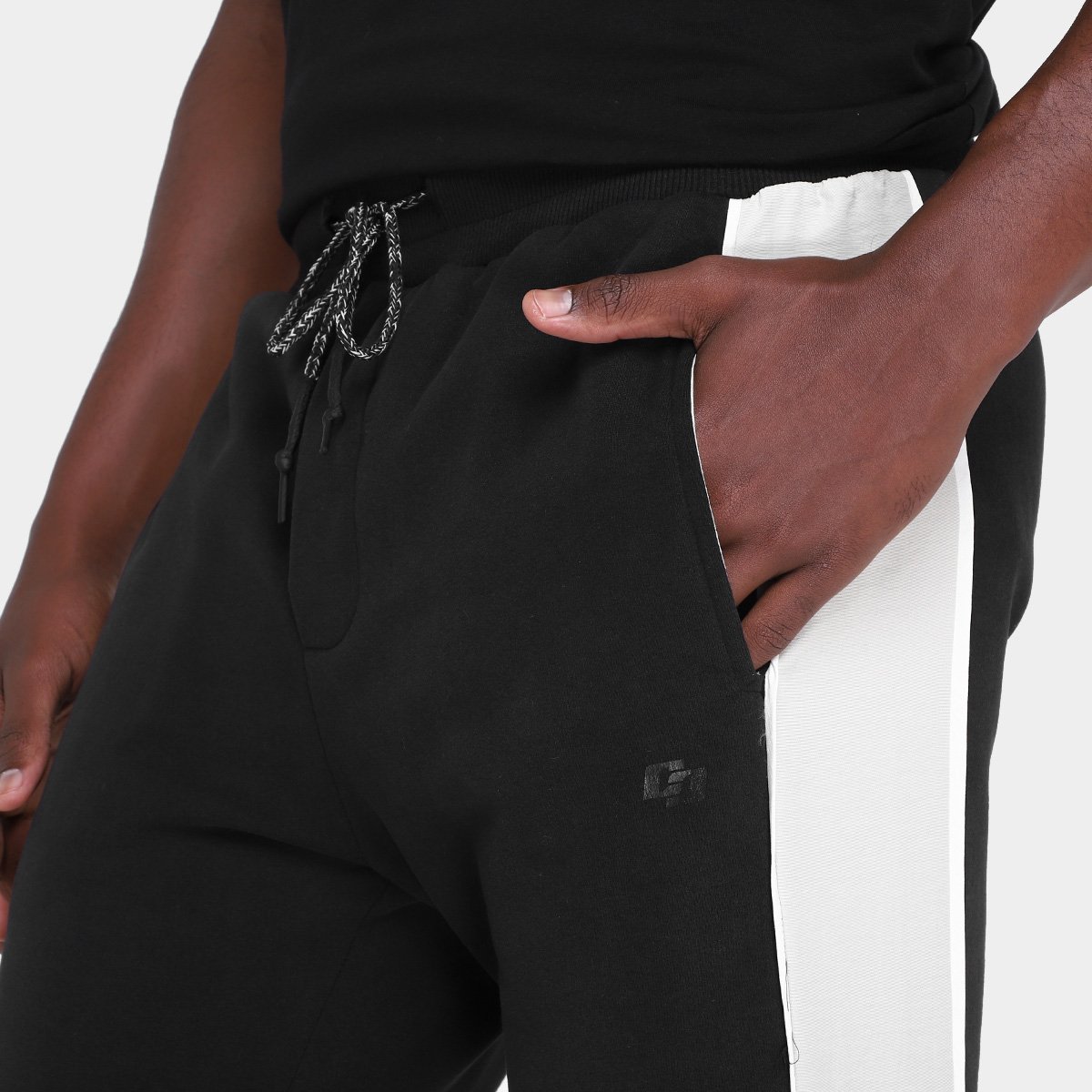 Calça Moletom Colcci Detalhe Nylon Masculina - Tam: P - 2