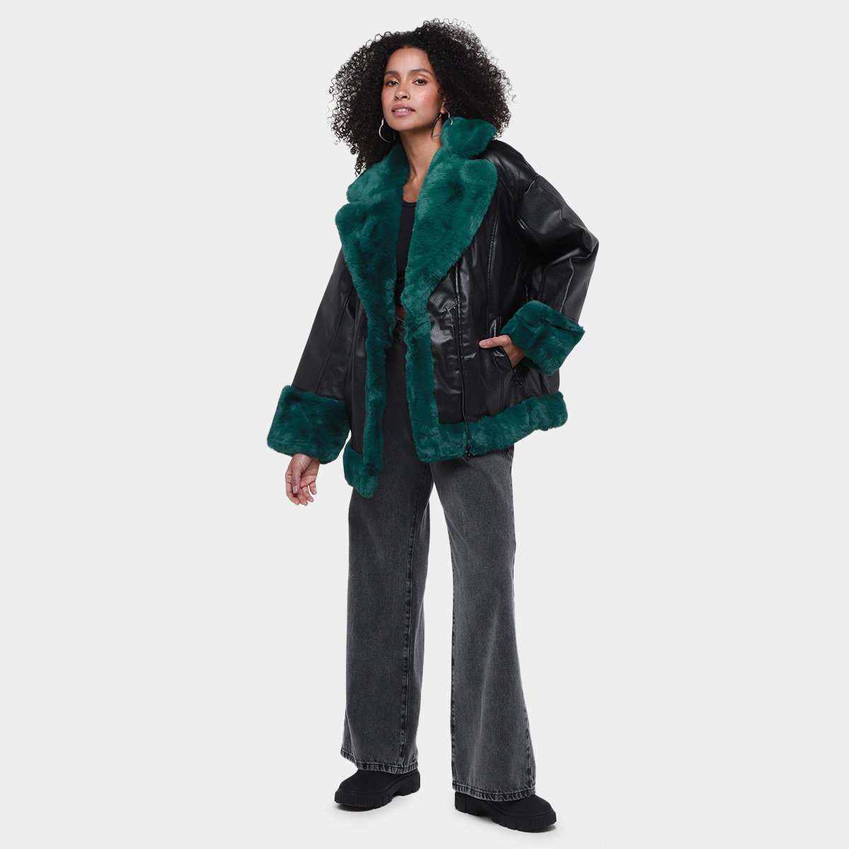 Jaqueta Colcci Detalhes Pelúcia Feminina - Tam: M - 4