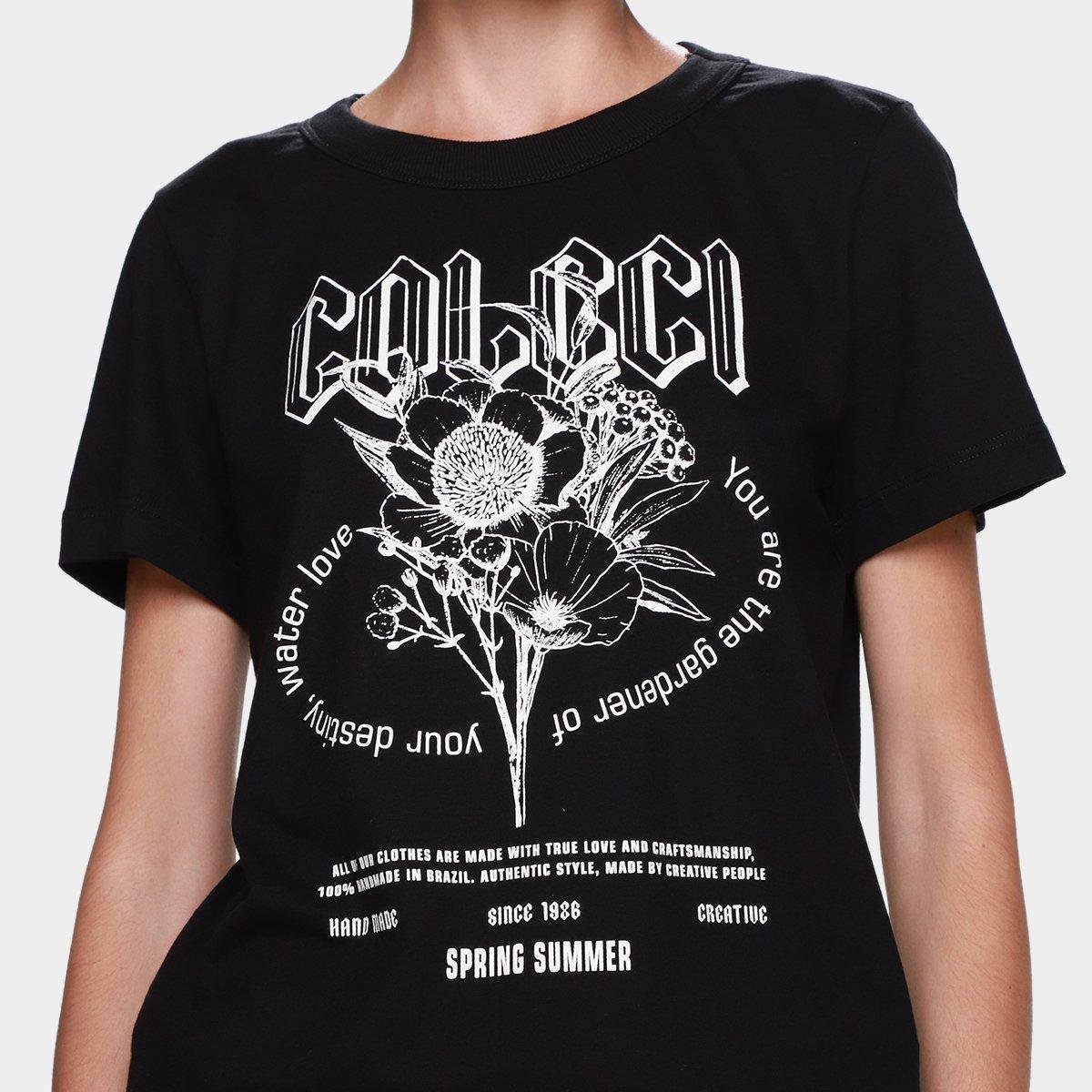 Camiseta Colcci Floral Feminina - Tam: P - 2