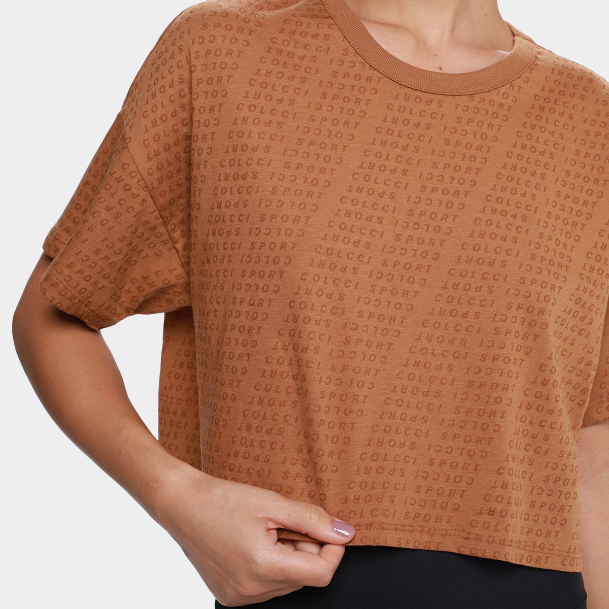 Camiseta Colcci Sport Cropped Monograma Feminina - Tam: M - 2