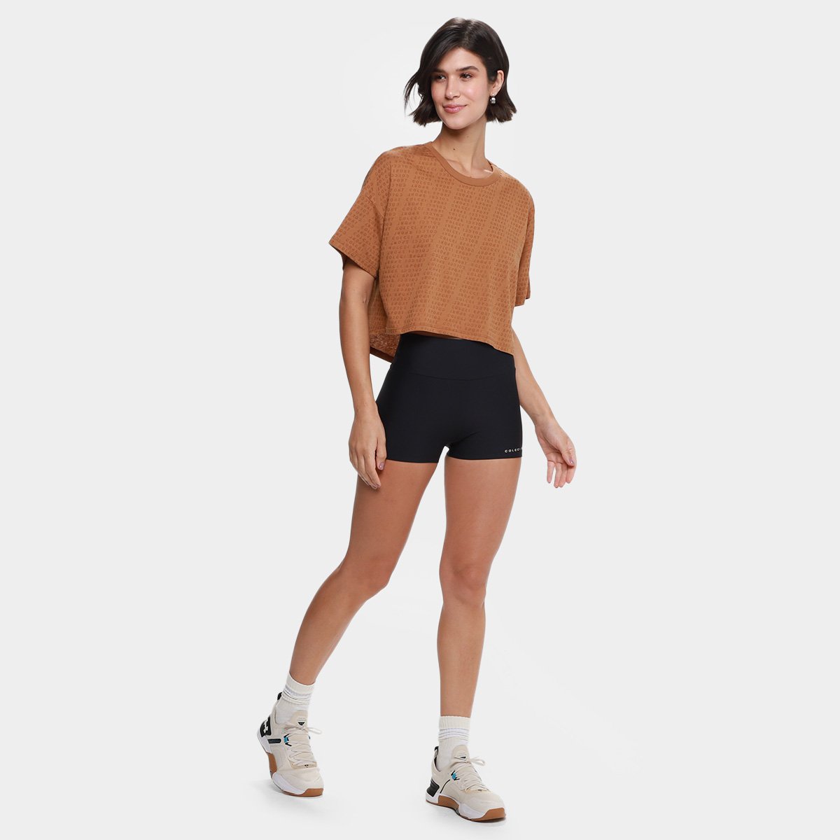 Camiseta Colcci Sport Cropped Monograma Feminina - Tam: M - 4