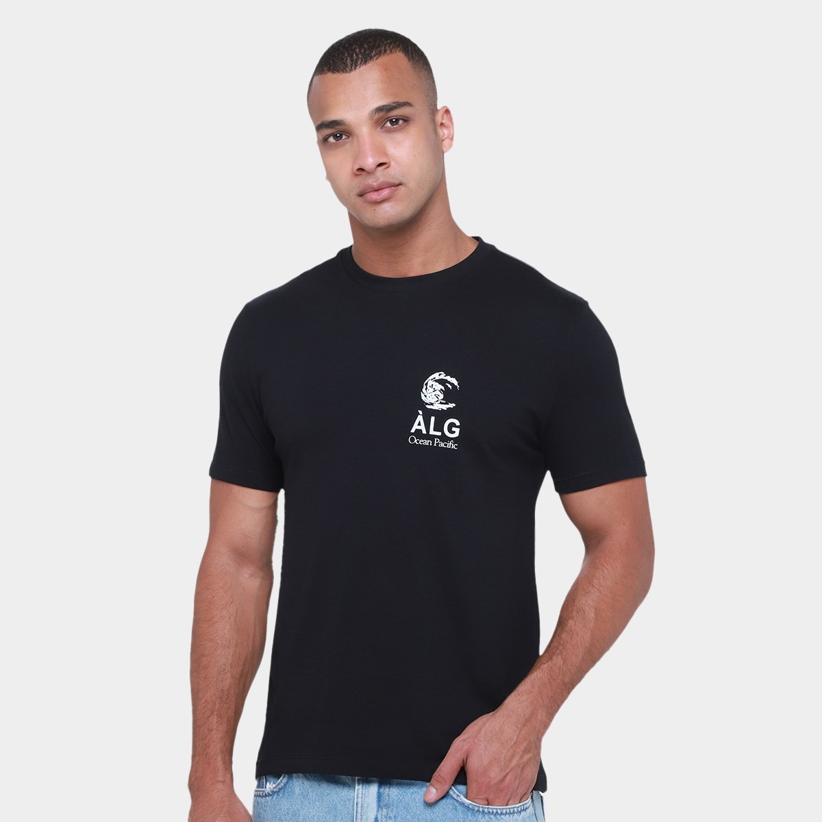 Camiseta Op+Alg Waves Masculina - Tam: P