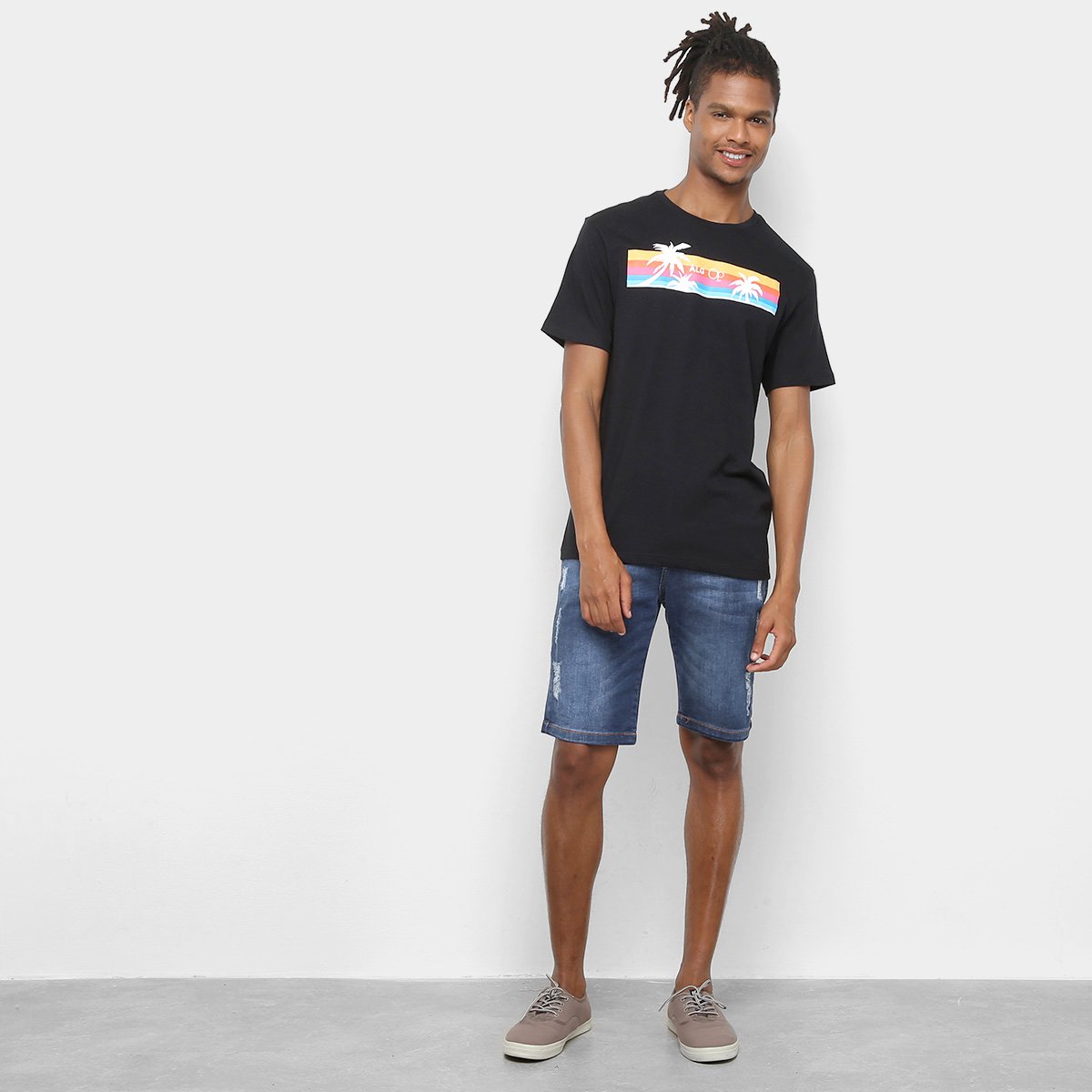 Camiseta Op+Alg Color Lines Masculina - Tam: P - 2