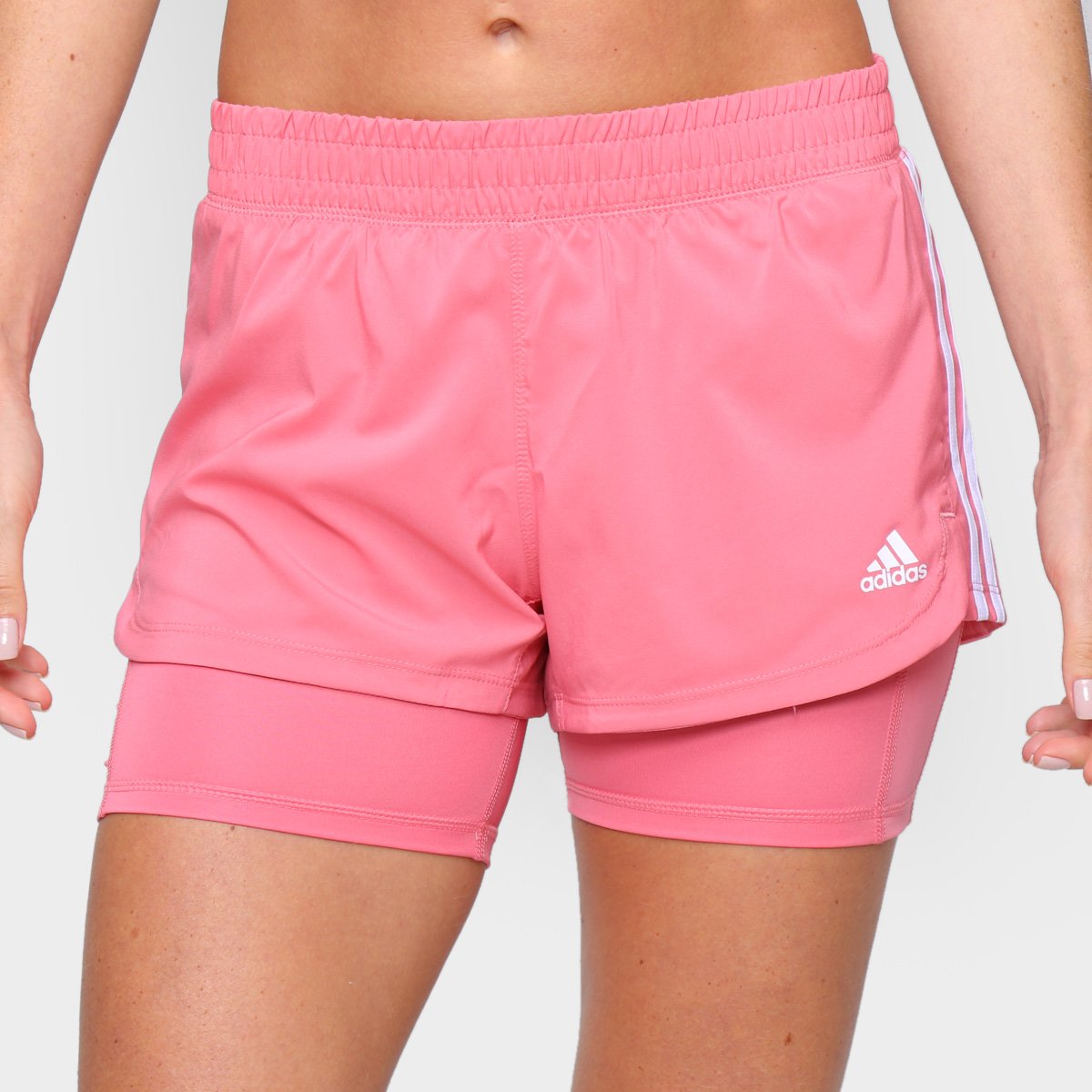 Short Adidas Pacer 2 em 1 Feminino