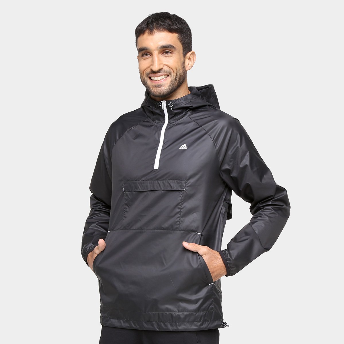 Jaqueta Corta Vento Adidas Designed To Move Ativated Tech Aeroready Masculina