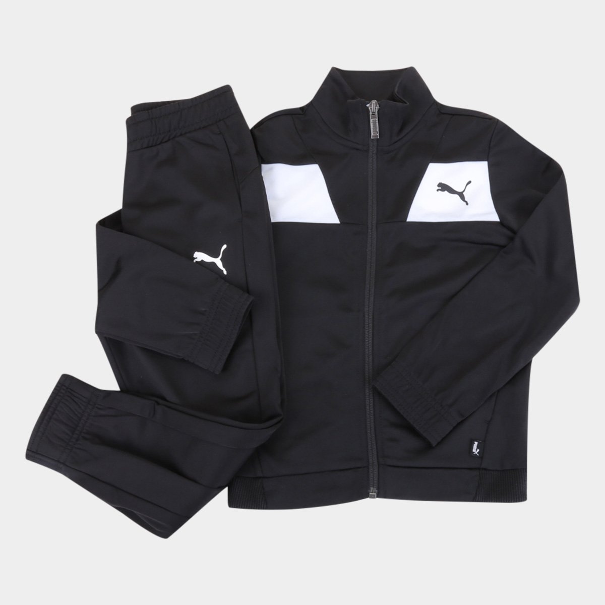 Conjunto Agasalho Juvenil Puma Poly Suit Masculino