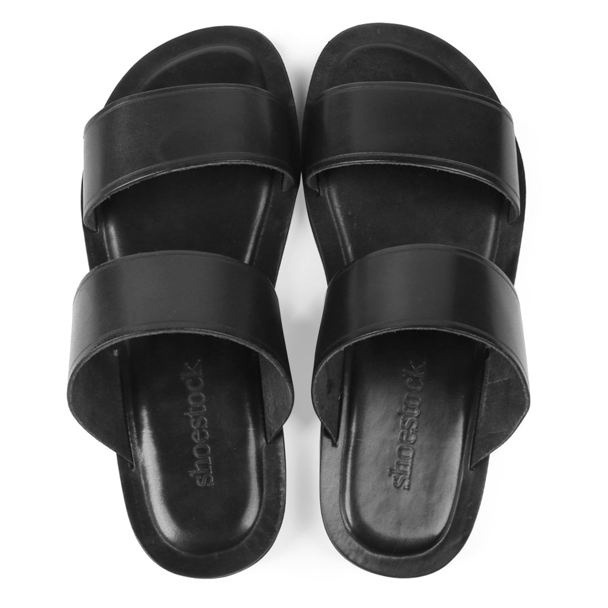 Chinelo Couro Shoestock Comfy Tiras Masculino