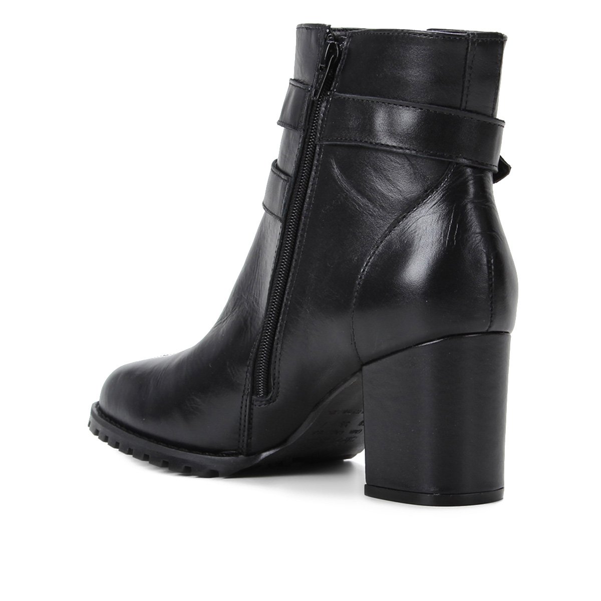 Bota Couro Shoestock Cano Curto Fivelas Feminina - Tam: 33 - 2