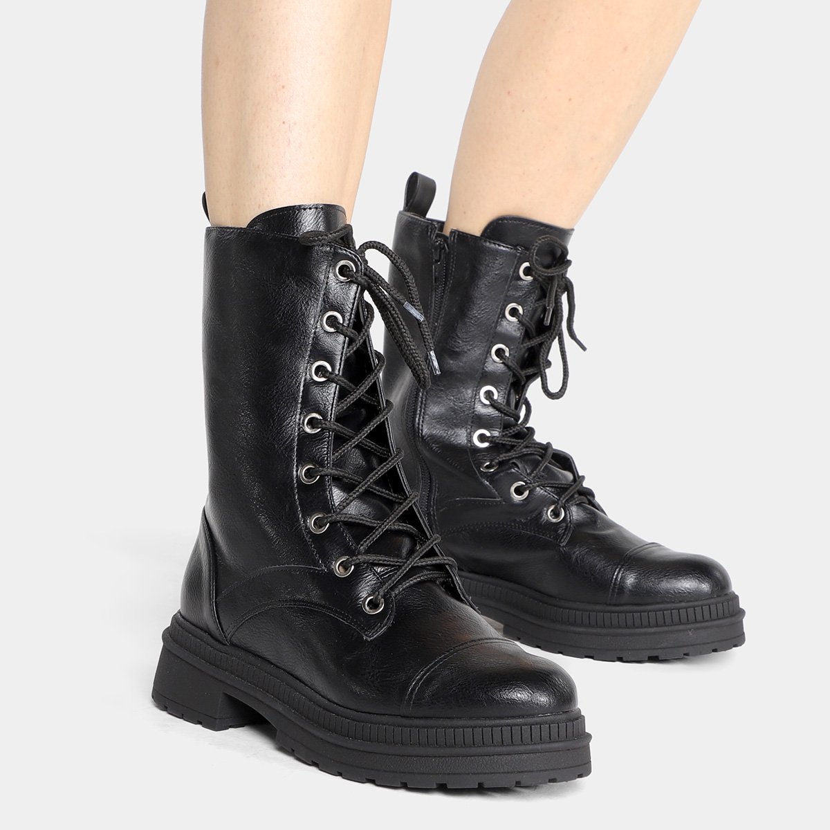Bota Coturno Shoestock Tratorada Feminina - Tam: 34 - 2