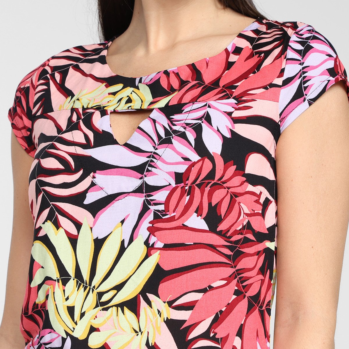 Vestido Slinks Floral Manga Curta - Tam: P - 2