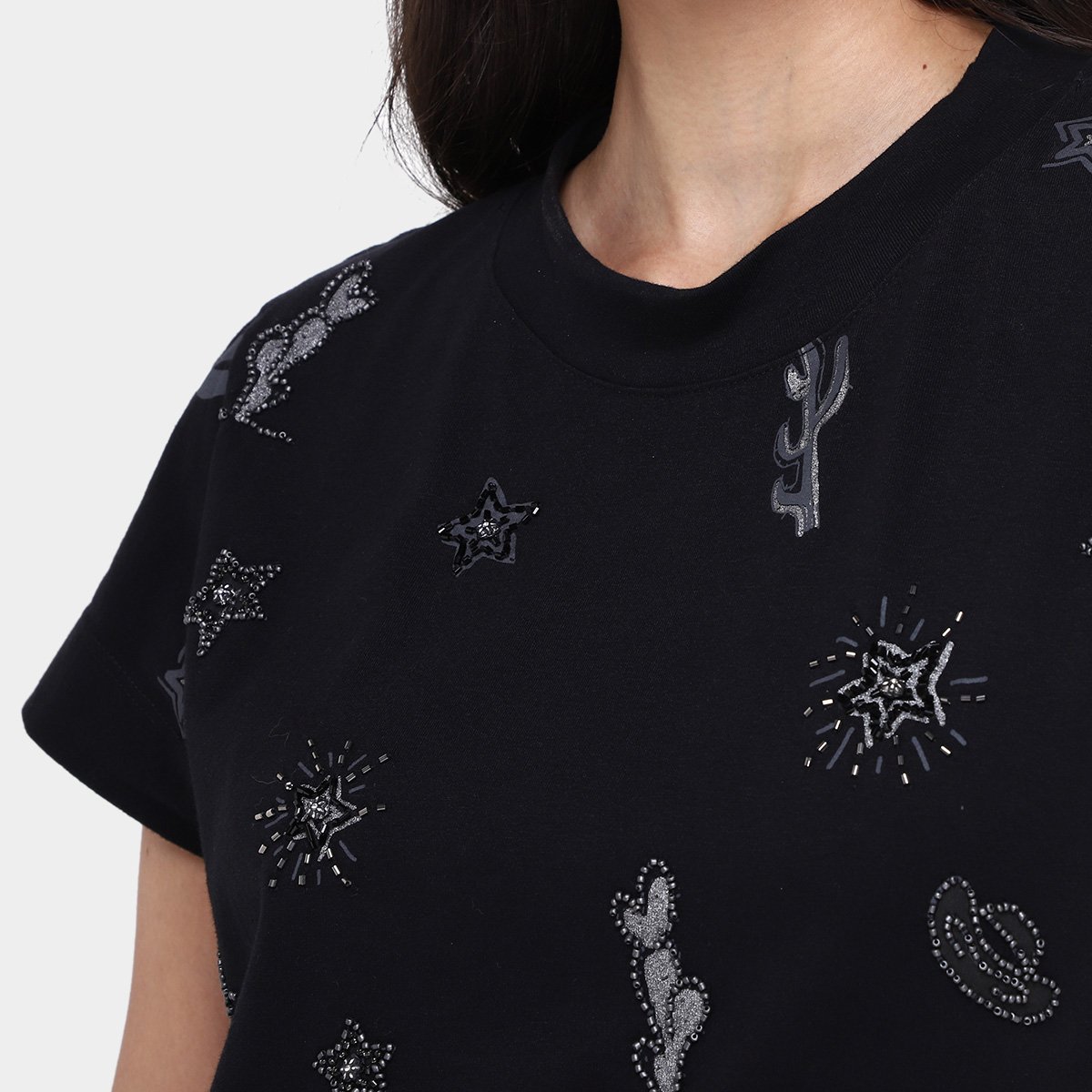 T-Shirt Animale Jeans Cowboy Elements Feminino - Tam: EP - 2