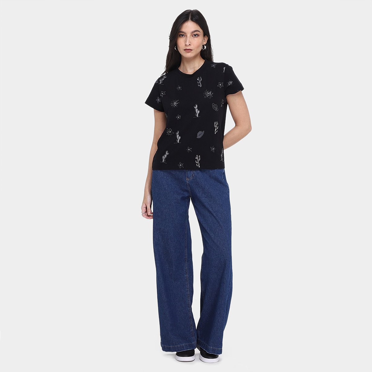 T-Shirt Animale Jeans Cowboy Elements Feminino - Tam: EP - 3