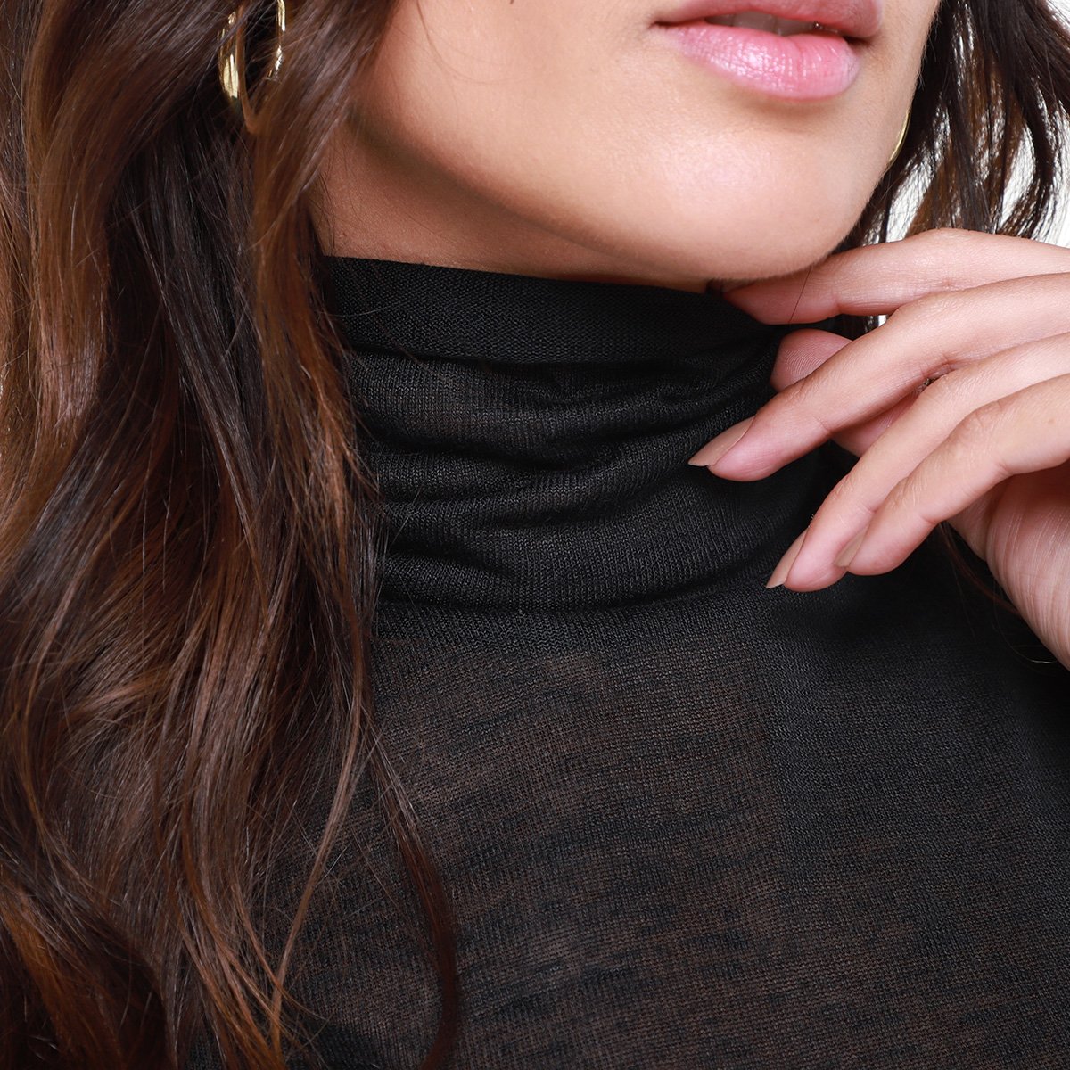 Regata Animale Jeans Malha Flamê Gola Alta Feminina - Tam: G - 2