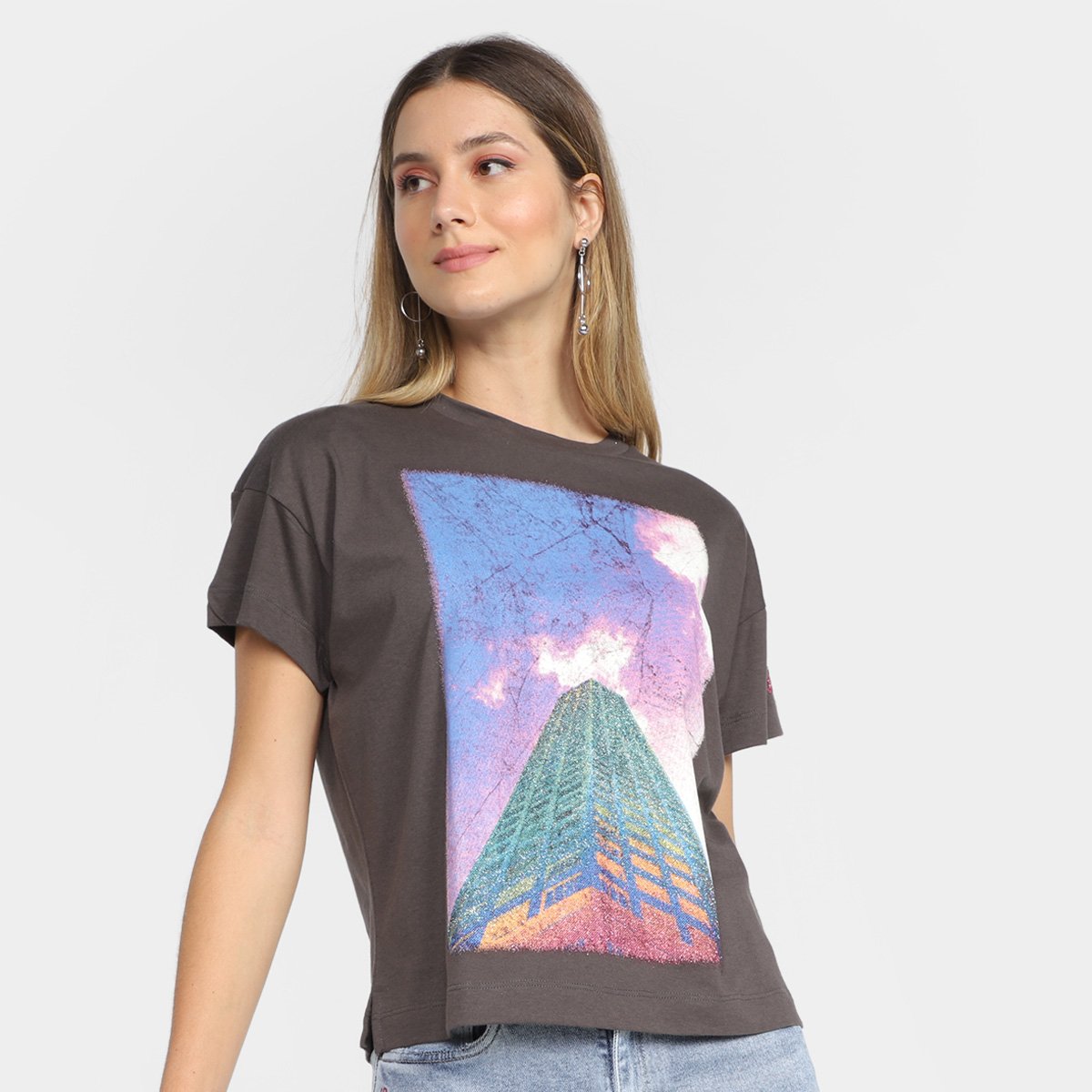 Camiseta Animale Jeans Colorful City Feminina