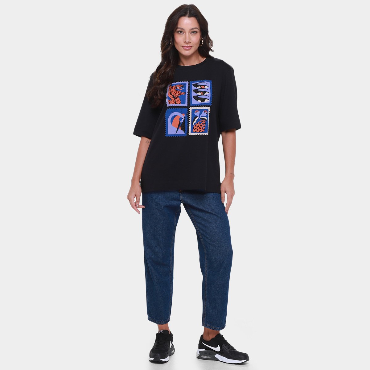 Camiseta Animale Jeans Estampada Feminina - Tam: G - 3