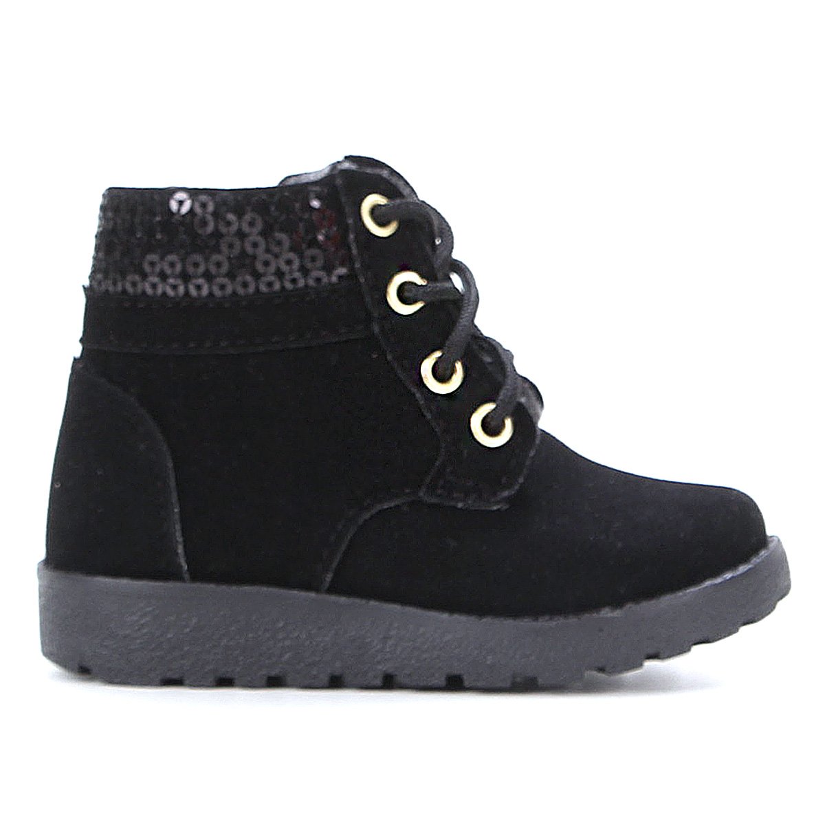 Bota Infantil Coturno Magia Brilho Moda Feminina