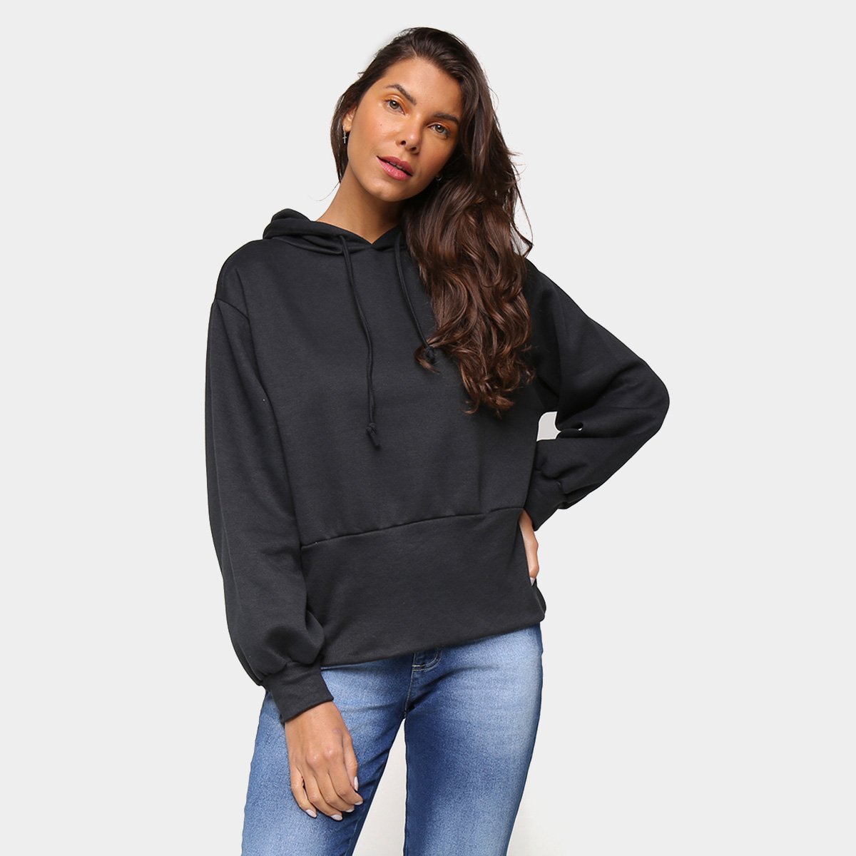 Moletom Volare Peluciado Com Capuz Feminino