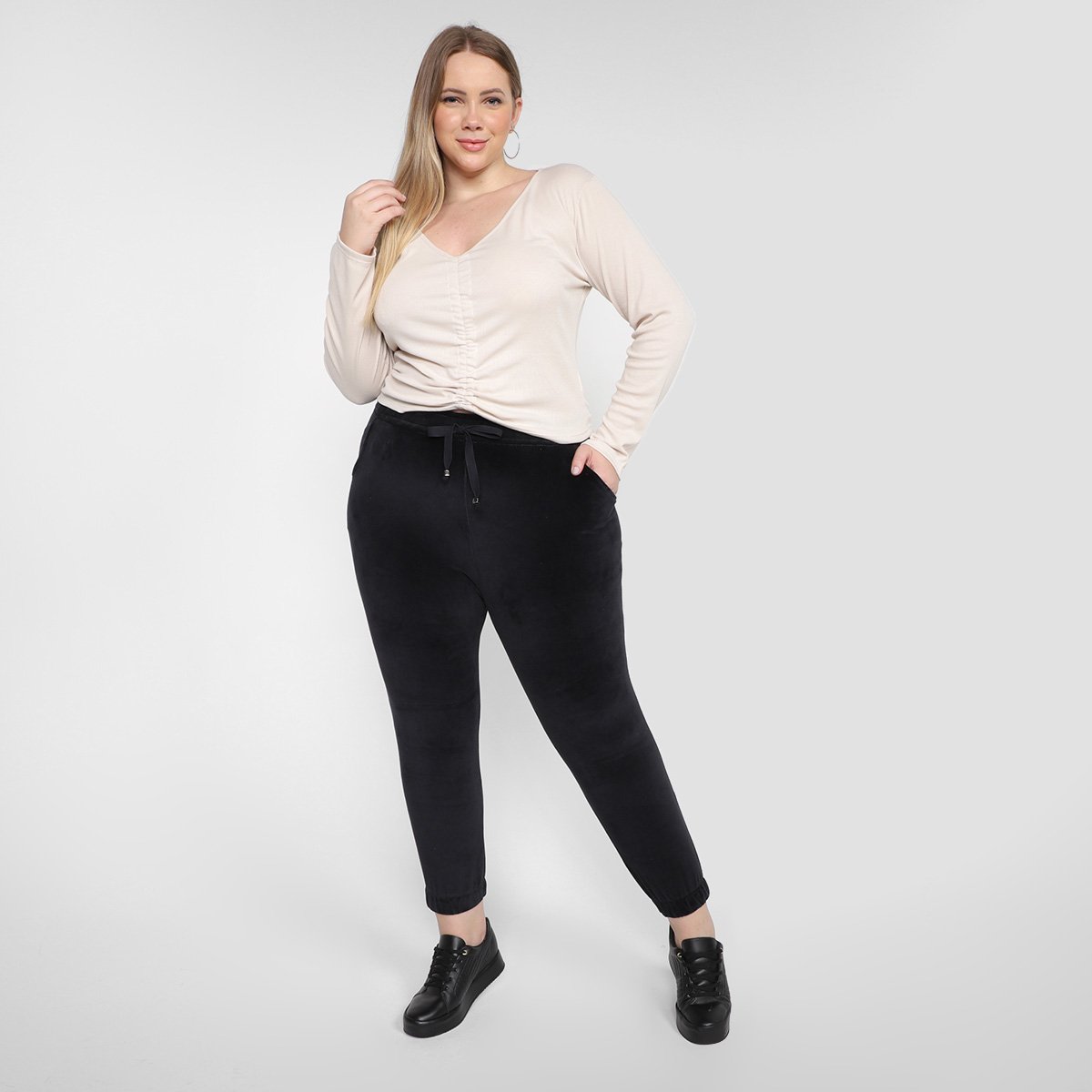 Calça Plus Size Maelle Push Feminina - Tam: M - 1