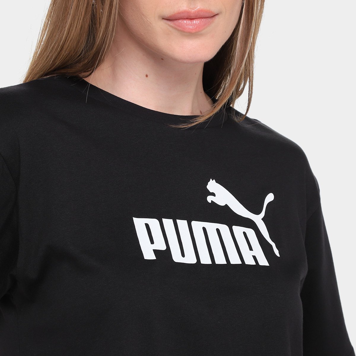 Camiseta Cropped Puma N.1 Logo Relaxed Feminina - Tam: P - 2