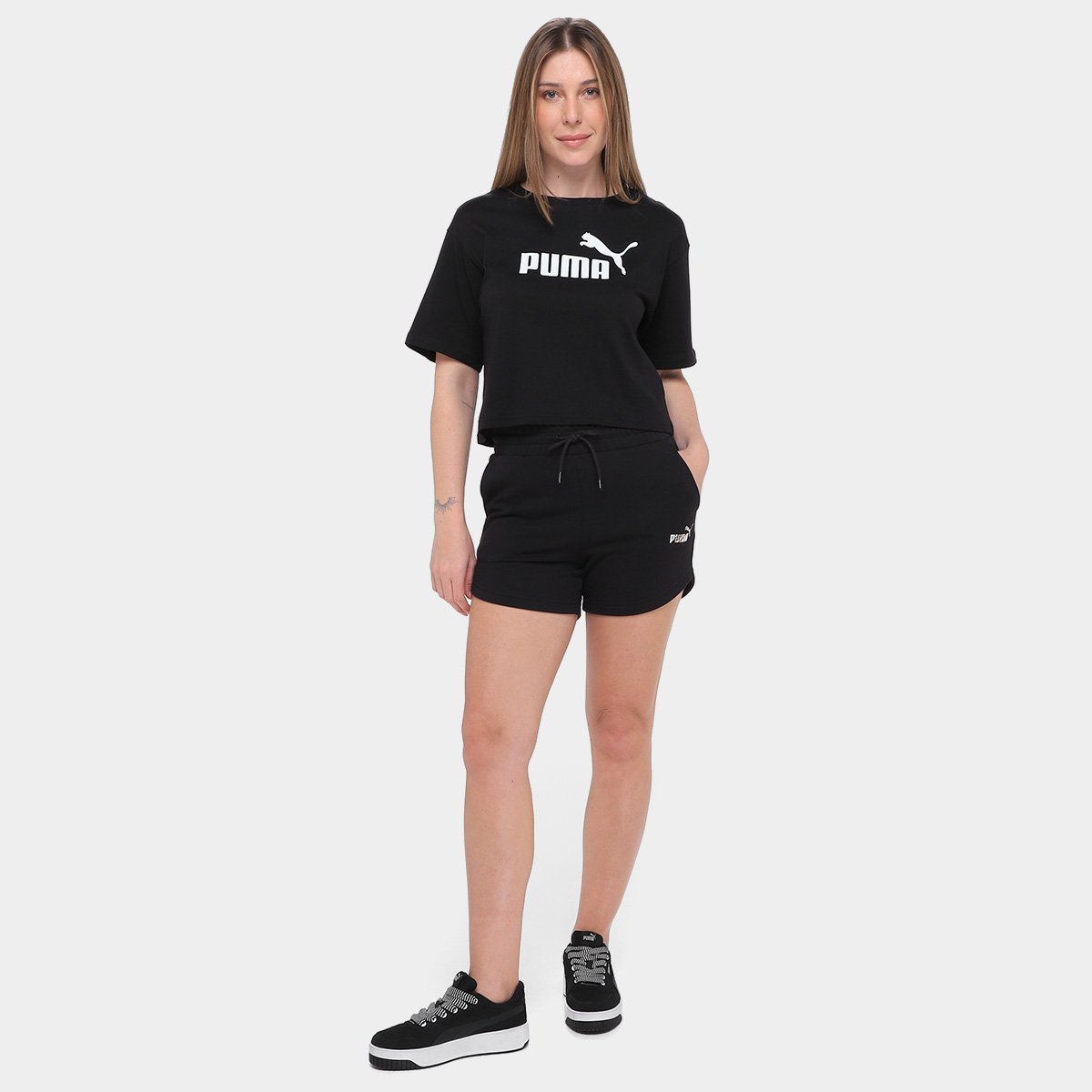 Camiseta Cropped Puma N.1 Logo Relaxed Feminina - Tam: P - 3