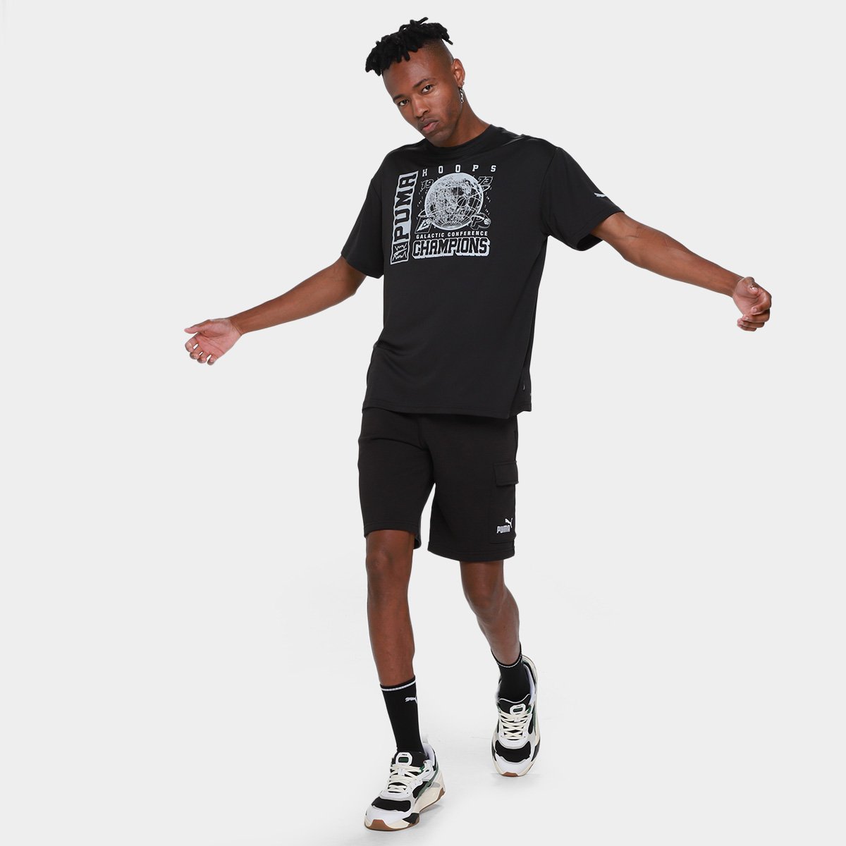 Camiseta Puma Hoopstel 1 Masculina - Tam: GG - 3