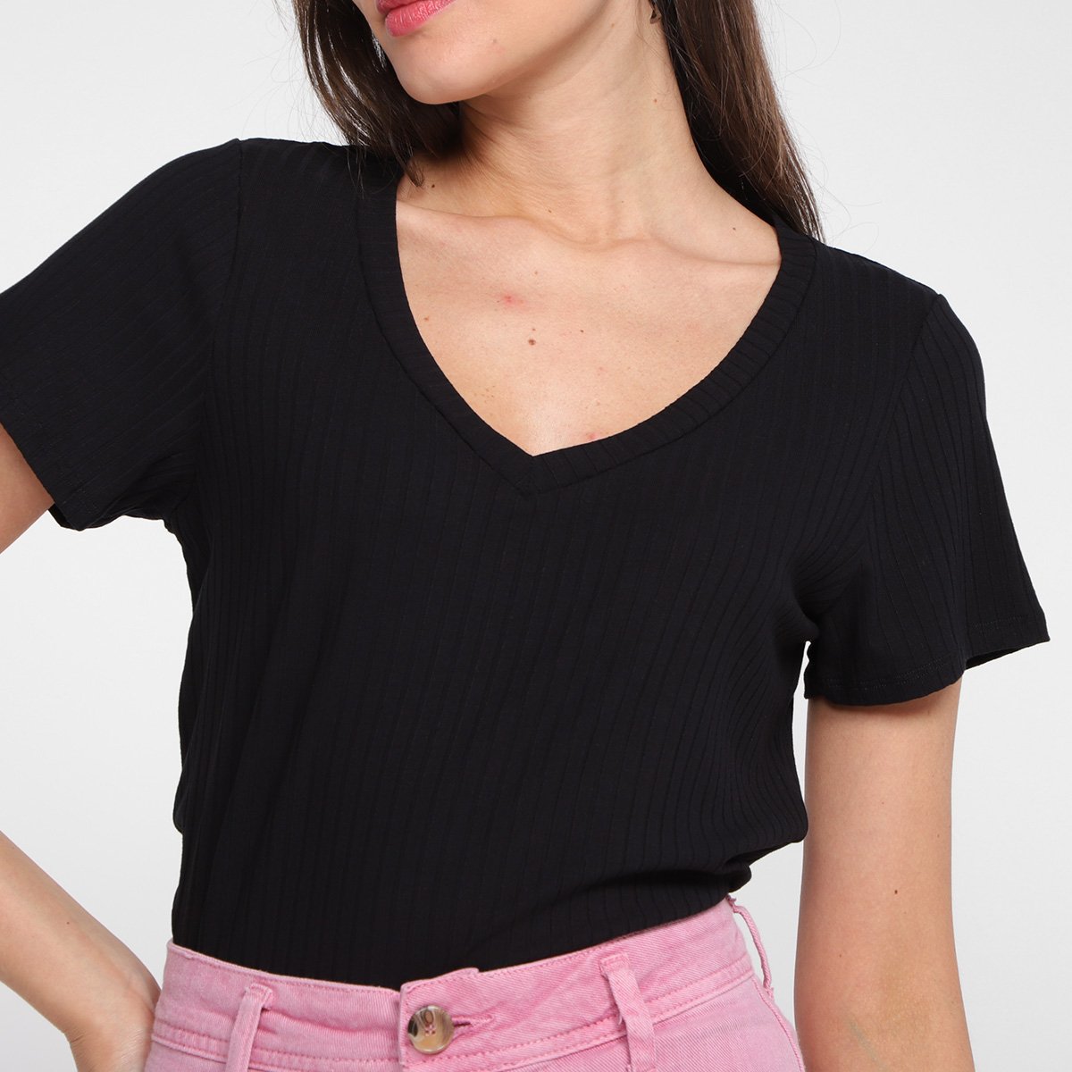 Blusa Lunender Canelada Feminina - Tam: P - 3