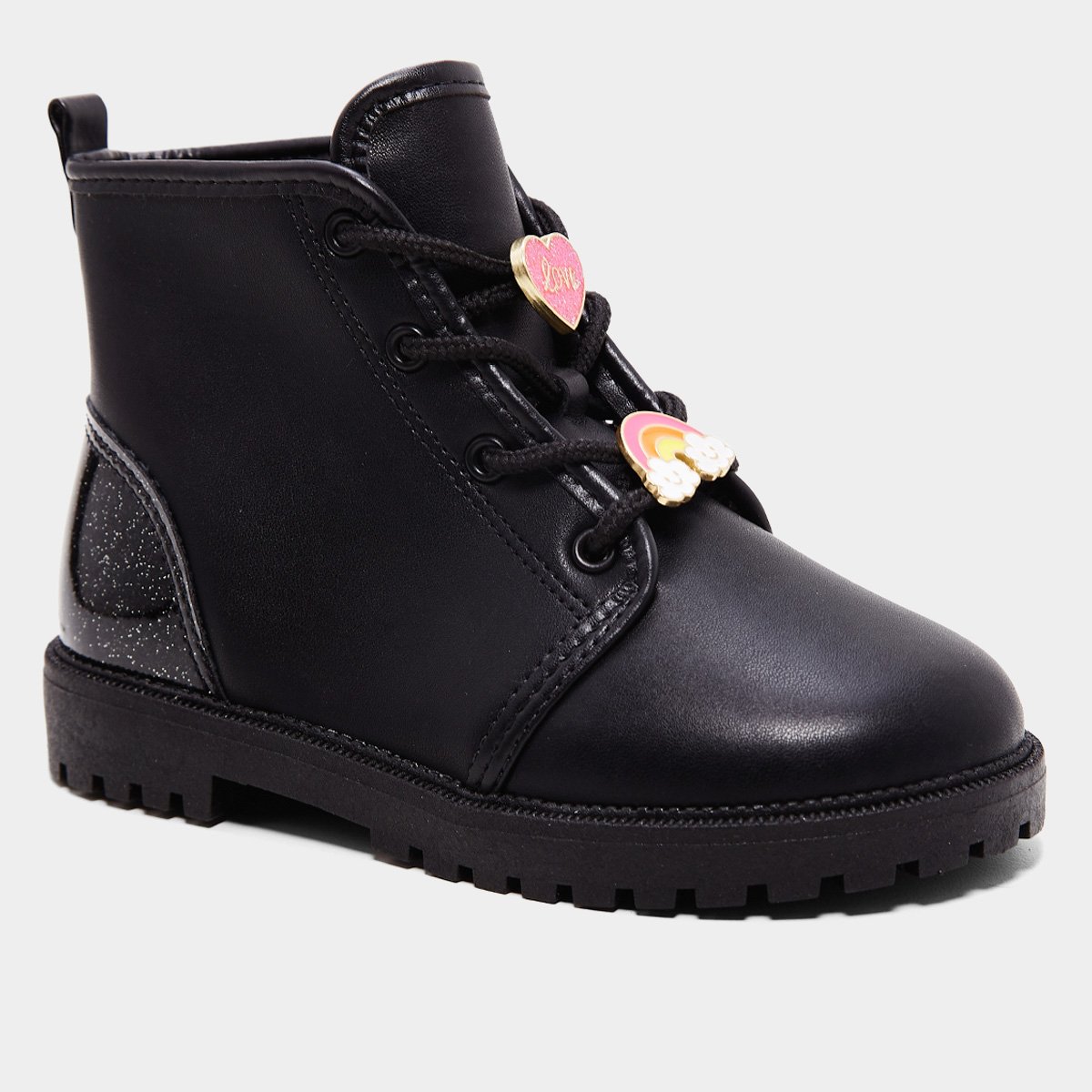 Bota Coturno Infantil Molekinha Baby Gliter Menina - Tam: 22 - 1