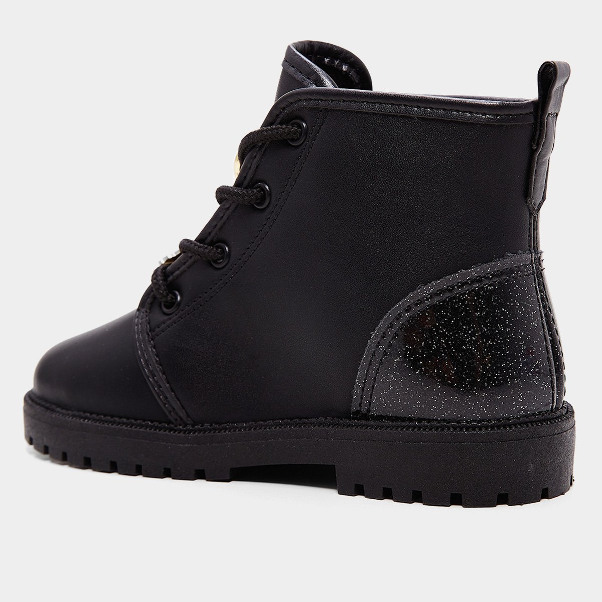 Bota Coturno Infantil Molekinha Baby Gliter Menina - Tam: 22 - 2