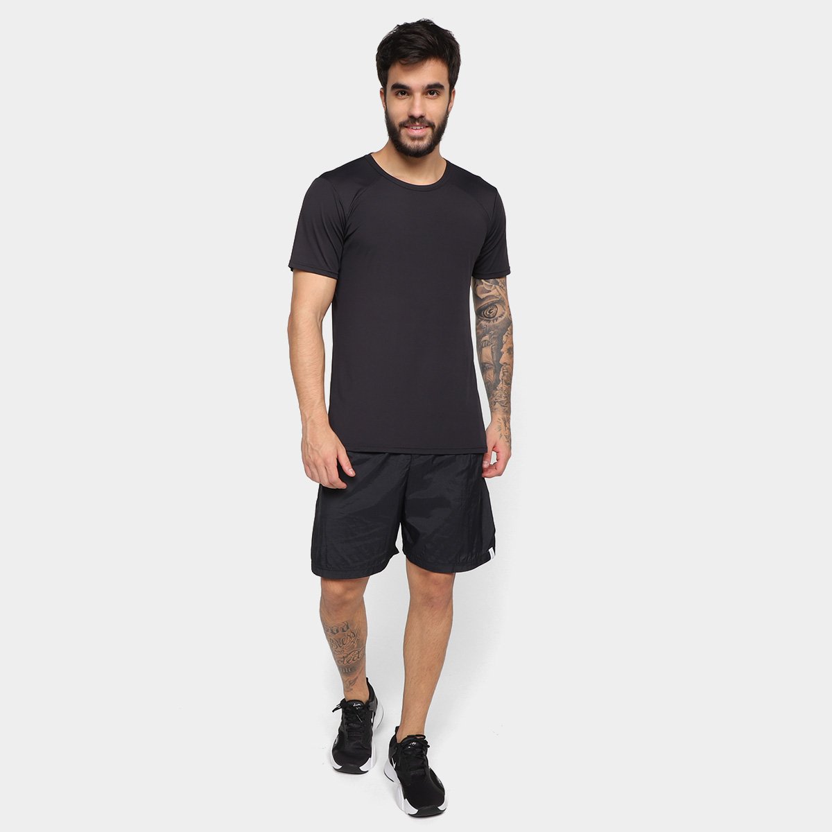 Bermuda Estilo Do Corpo Dupla Sport Masculina - Tam: P - 3