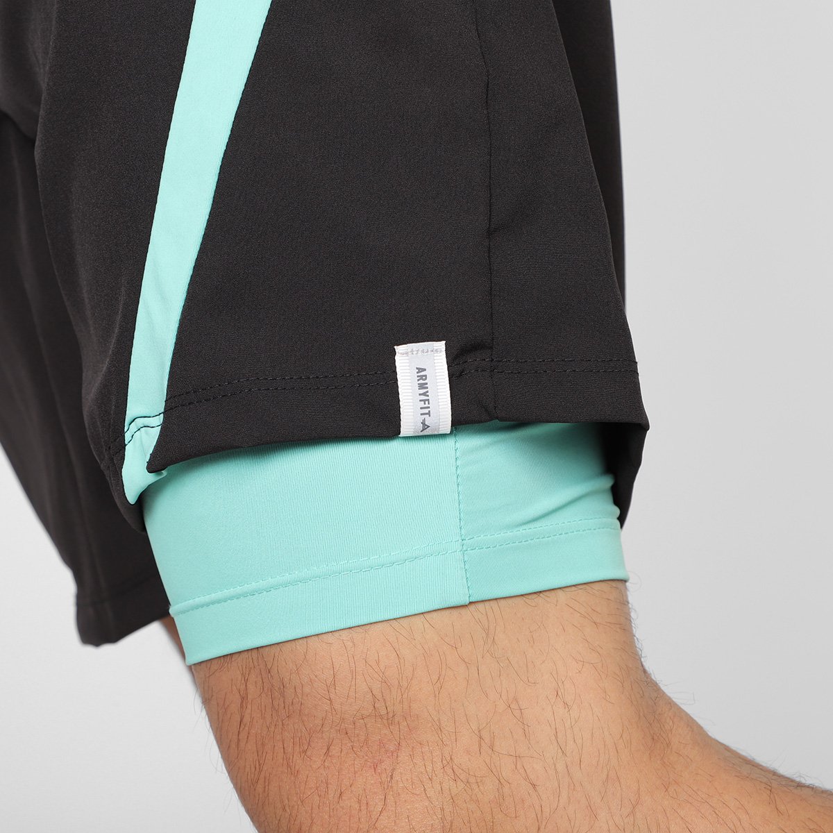 Bermuda Estilo Do Corpo Dupla Soccer Masculina - Tam: P - 2