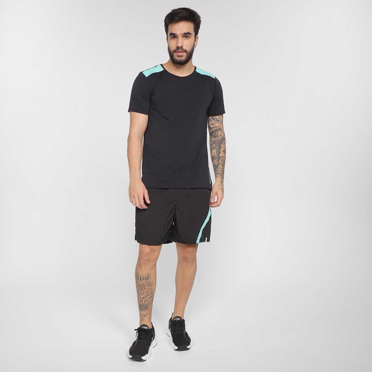 Bermuda Estilo Do Corpo Dupla Soccer Masculina - Tam: P - 3