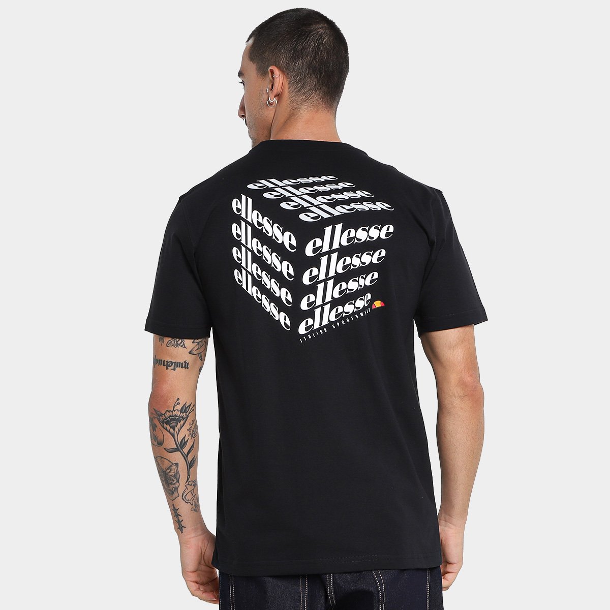 Camiseta Ellesse Estampada Cubo Masculina - Tam: P - 1